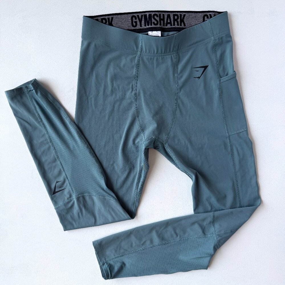 Gymshark Control Baselayer Leggings Teal Nylon L